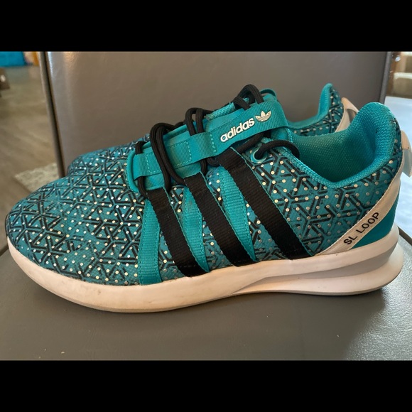 Adidas SL Loop Teal with gold accents - Picture 2 of 5
